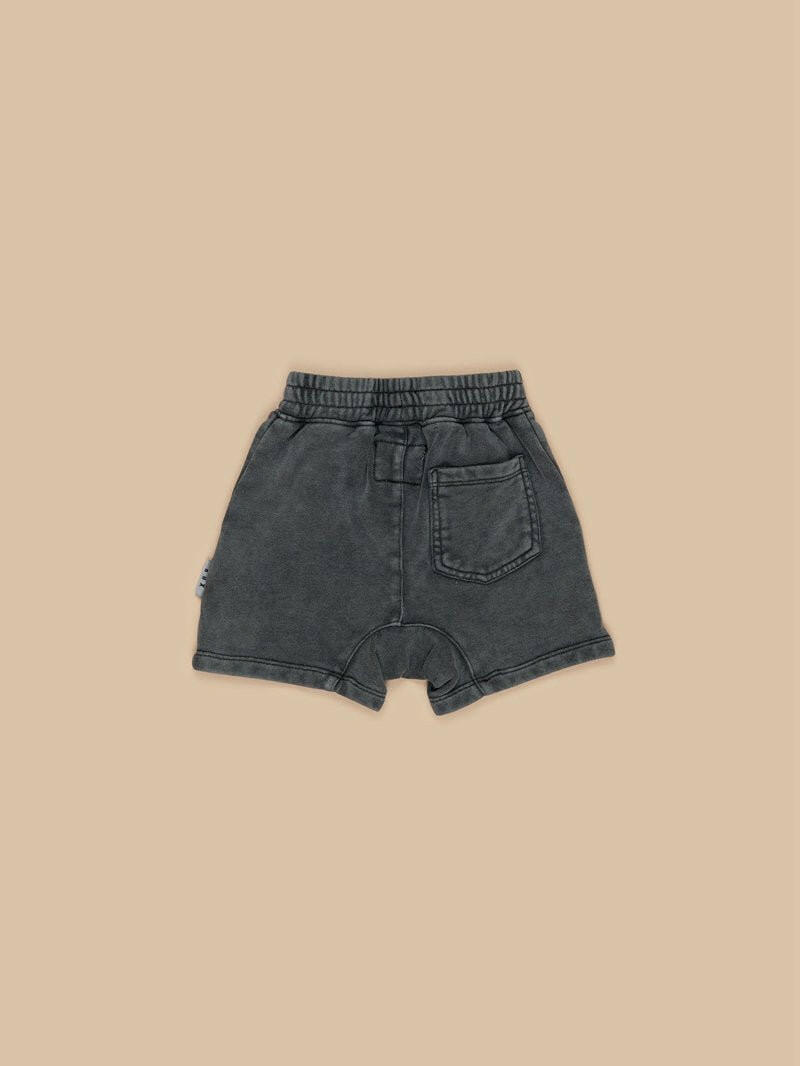 Huxbaby Vintage Black Slouch Shorts - HYPHEN KIDS