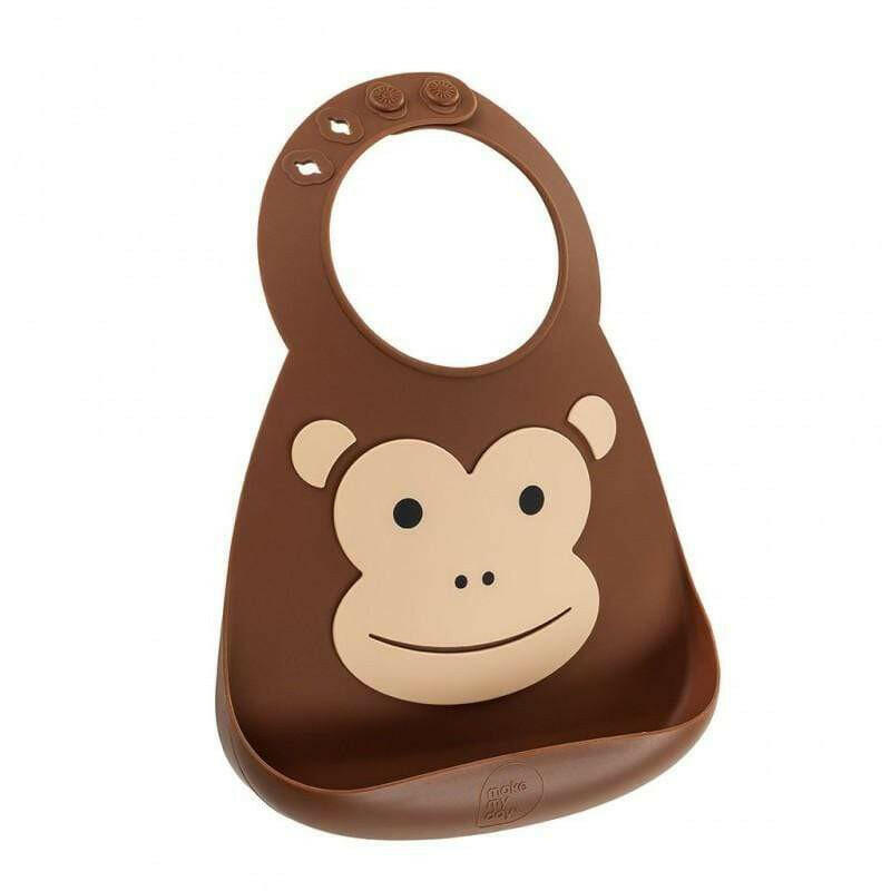 Make My Day Soft Silicone Baby Bib with Gift Box - Monkey - HYPHEN KIDS