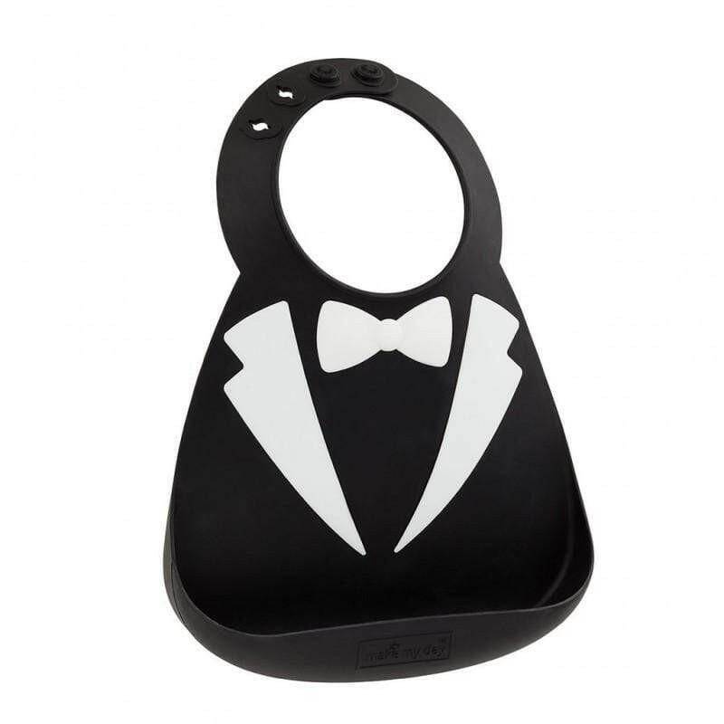 Make My Day Soft Silicone Baby Bib with Gift Box - Tux - HYPHEN KIDS