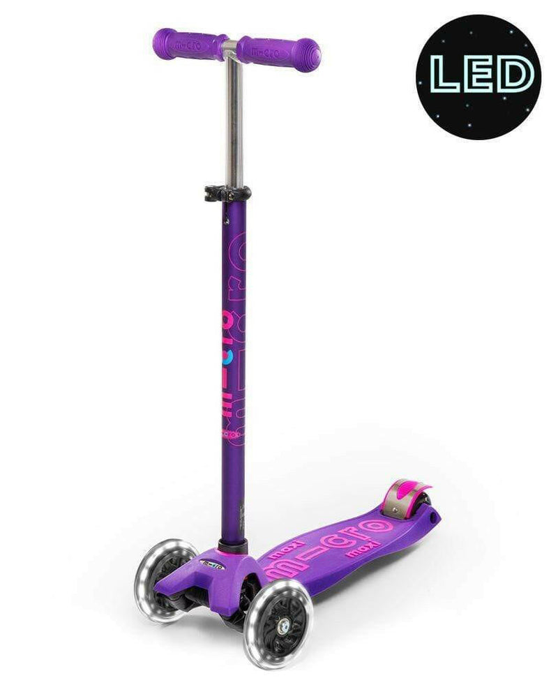 Maxi Micro Deluxe Led Scooter - Purple - HYPHEN KIDS