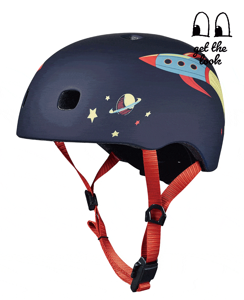 Micro Kids Pattern Helmet - Rocket -HYPHEN KIDS