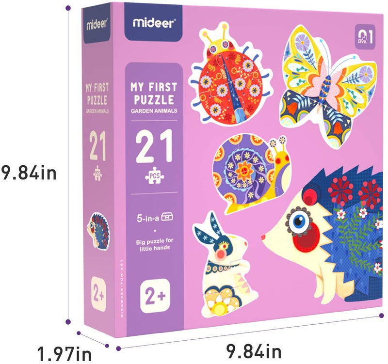 Mideer - My First Garden Animals Puzzle 21pcs -HYPHEN KIDS