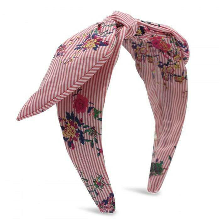 MILK & SODA FLORAL STRIPE HEADBAND - PINK - Hair Accessories - not - on - sale