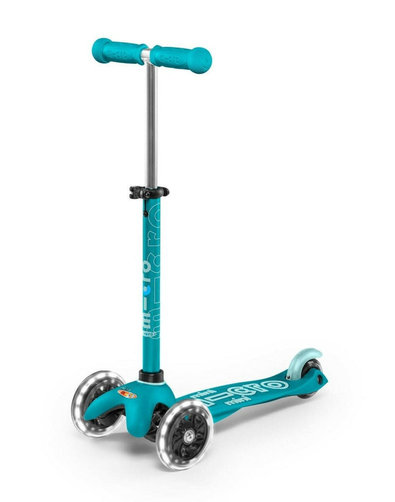 Mini Micro Deluxe Led Scooter - Aqua - HYPHEN KIDS