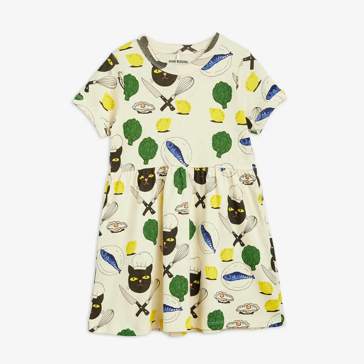 Mini Rodini Chef Cat Dress - Dresses - 10 - 11Y