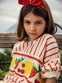 Mini Rodini Fruits Stripe Sweatshirt - Sweatshirts - 10 - 11Y