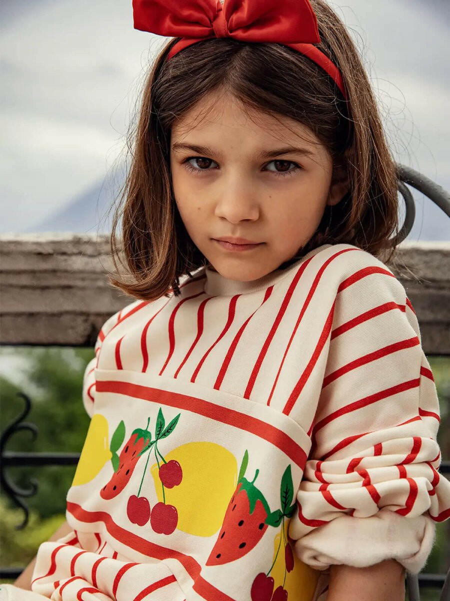 Mini Rodini Fruits Stripe Sweatshirt - Sweatshirts - 10 - 11Y