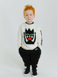 NUNUNU Crown Jestar Sweatshirt - Natural - Sweatshirts - 10 - 11Y