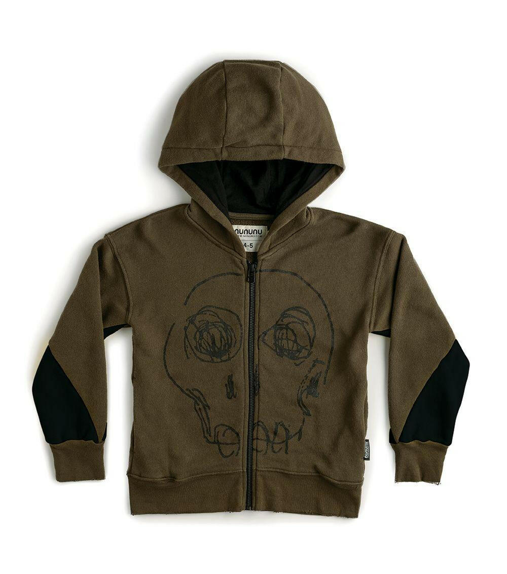 nununu dazed skull zip hoodie - HYPHEN KIDS