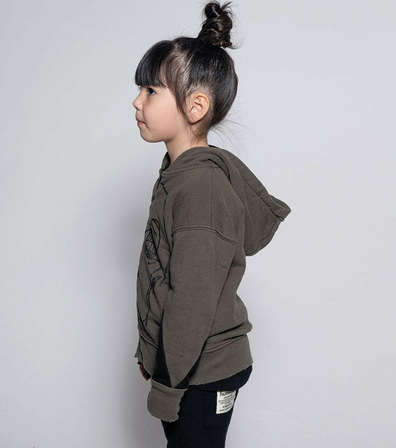 nununu dazed skull zip hoodie - HYPHEN KIDS