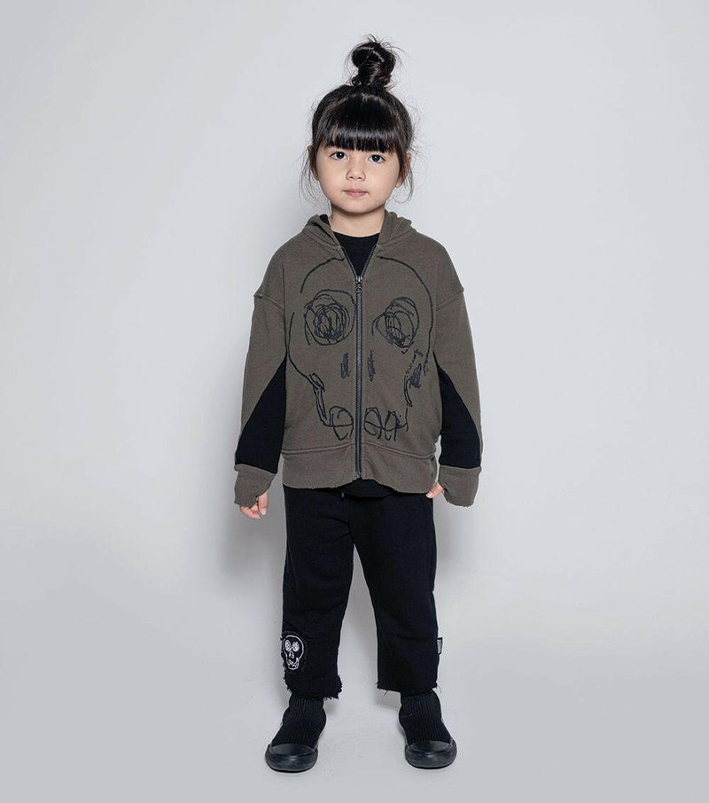 nununu dazed skull zip hoodie - HYPHEN KIDS