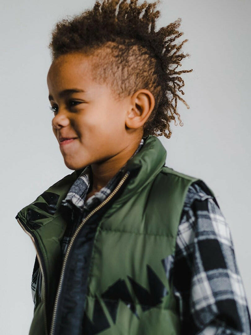 NUNUNU Down Vest Olive - HYPHEN KIDS