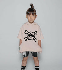 nununu fuzzy skull s/s hooded sweatshirt - Shirts - 10 - 11Y