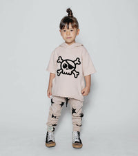 nununu fuzzy skull s/s hooded sweatshirt - Shirts - 10 - 11Y