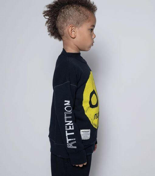 nununu smile sweatshirt - black - HYPHEN KIDS