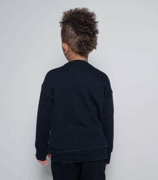 nununu smile sweatshirt - black - HYPHEN KIDS