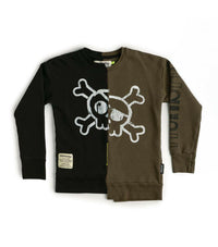 nununu unbalanced skull sweatshirt - Sweatshirts - 2 - 3Y