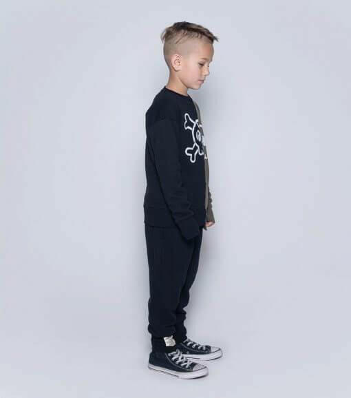 nununu unbalanced skull sweatshirt - HYPHEN KIDS