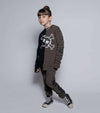 nununu unbalanced skull sweatshirt - Sweatshirts - 2 - 3Y
