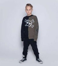 nununu unbalanced skull sweatshirt - Sweatshirts - 2 - 3Y