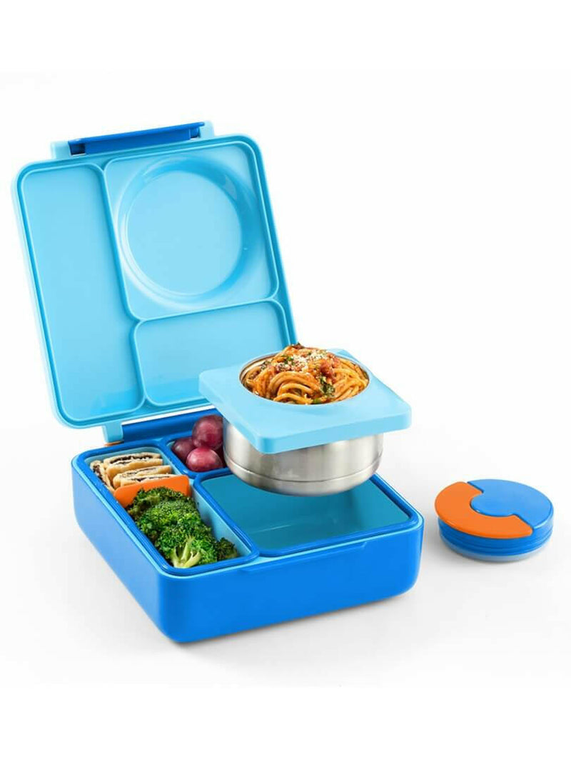 OmieBox V2 Bento Box for Kids - Insulated Bento Lunch Box - Blue Sky