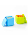 Omiedip - Silicone Dip Container 2 pack - Blue and Lime - Snack Box - 