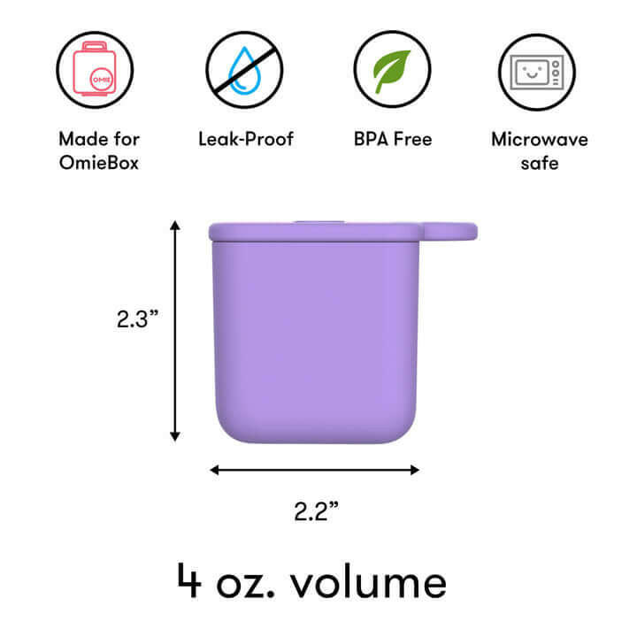 Omiedip - Silicone Dip Container 2 pack - Purple and Orange - HYPHEN KIDS