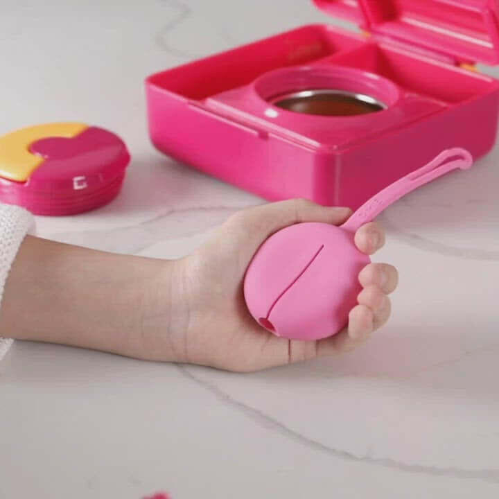 OmiePod & Fork, Spoon Set - Bubble Pink - HYPHEN KIDS