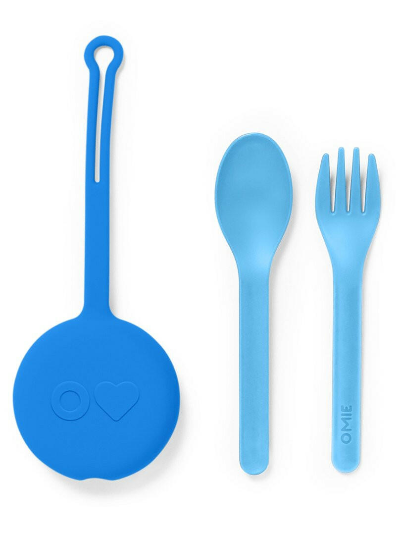 OmiePod & Fork, Spoon Set - Capri Blue - Bowls & Utensils - 