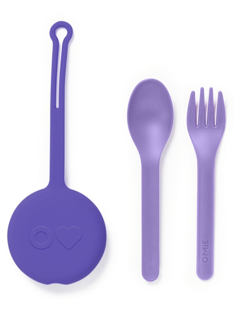 OmiePod & Fork, Spoon Set - Lilac -HYPHEN KIDS