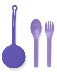 OmiePod & Fork, Spoon Set - Lilac - Utensils - 