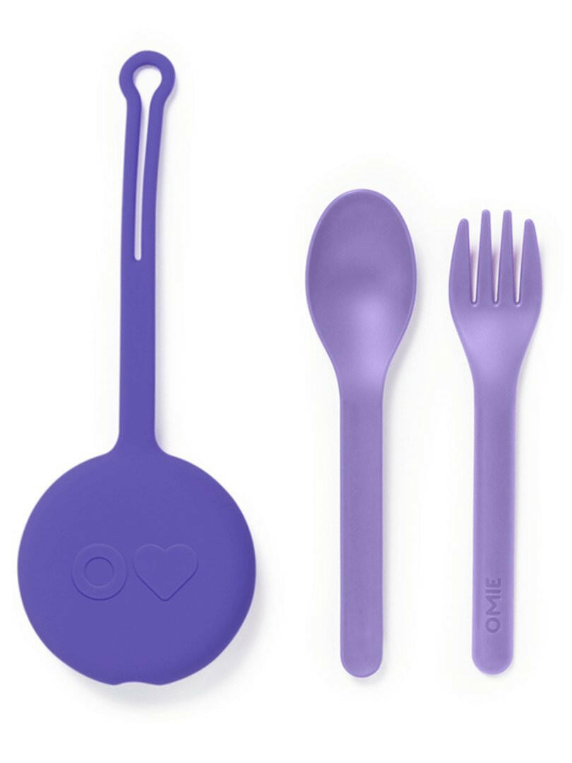 OmiePod & Fork, Spoon Set - Lilac - Utensils - 