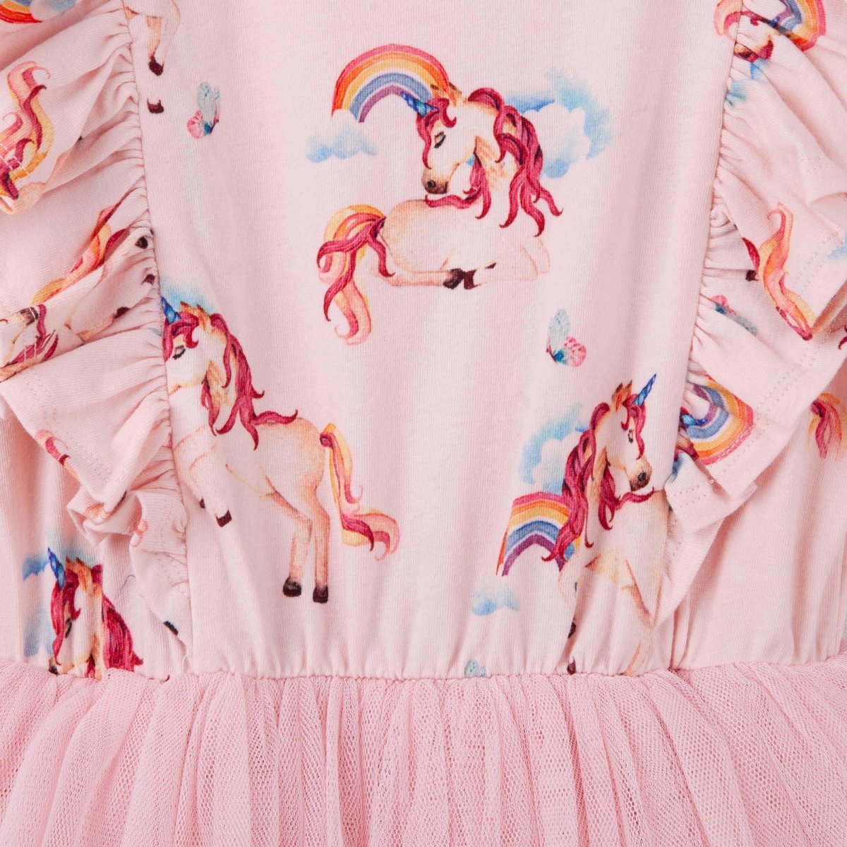 Rainbow Unicorn L/S Hazel Tutu Dress -HYPHEN KIDS