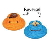Reversible Kids Sun Hat - Beaver/Tent - Hats - Accessories