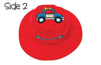 Reversible Kids Sun Hat - Fire Truck | Police Car (Small Size) - Hats - Accessories