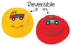 Reversible Kids Sun Hat - Fire Truck | Police Car (Small Size) - Hats - Accessories