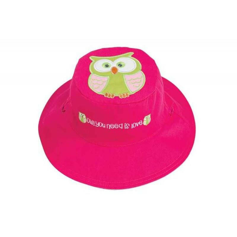Reversible Kids Sun Hat - Peacook/Owl (Small Size) - HYPHEN KIDS
