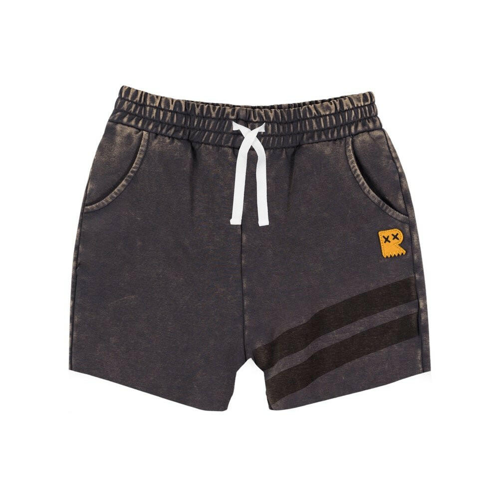 Rock Your Kid Black Wash Stripe Shorts - Shorts - 2 - 3Y