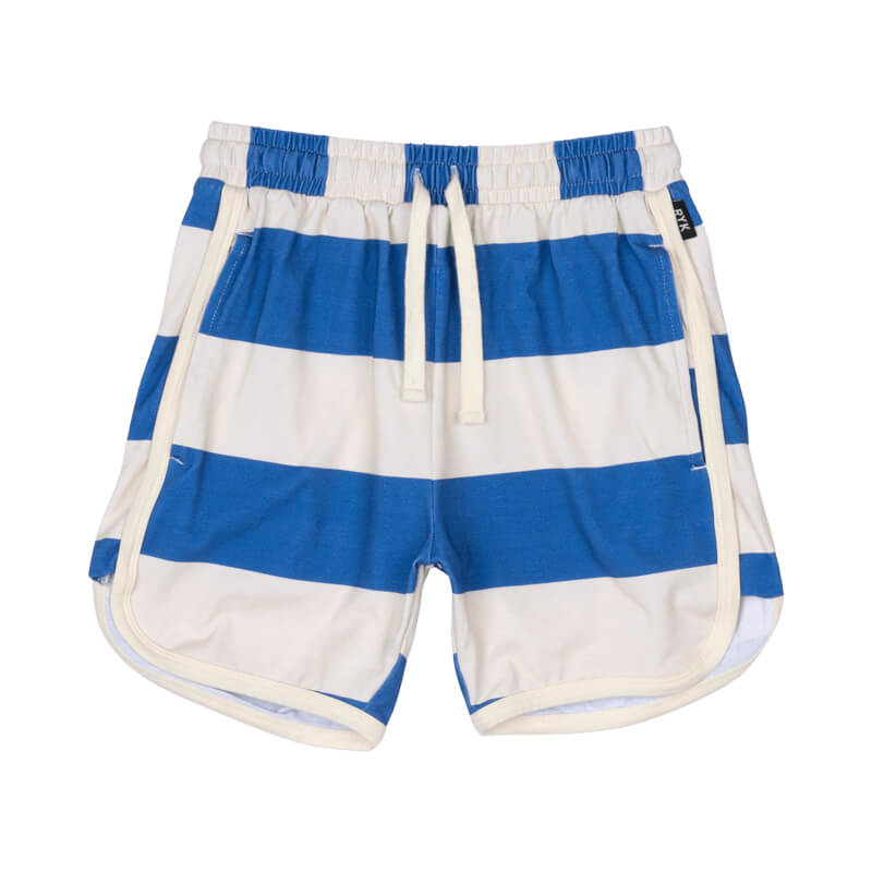 Rock Your Kid Blue Stripes Shorts -HYPHEN KIDS