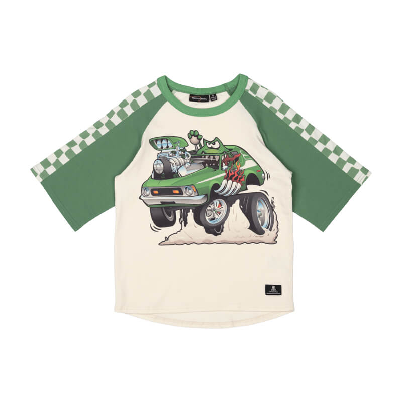 Rock Your Kid Green Machine 3/4 Sleeve T-Shirt -HYPHEN KIDS