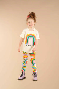 Rock Your Kid Happy Rainbows Tights - Leggings - 10 - 11Y