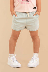 Rock Your Kid Light Blue Chambray - Shorts - 10 - 11Y