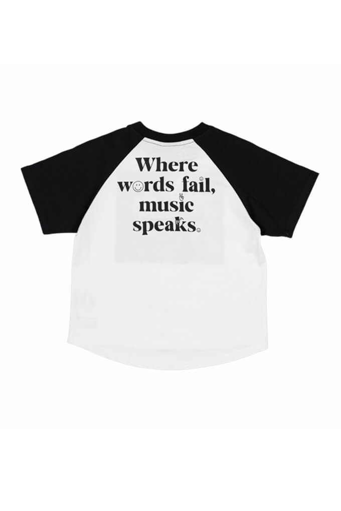 Rock Your Kid Music Speaks Short Sleeve T-Shirt Boxy Fit -HYPHEN KIDS