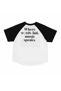 Rock Your Kid Music Speaks Short Sleeve T-Shirt Boxy Fit - Shirts - 10 - 11Y