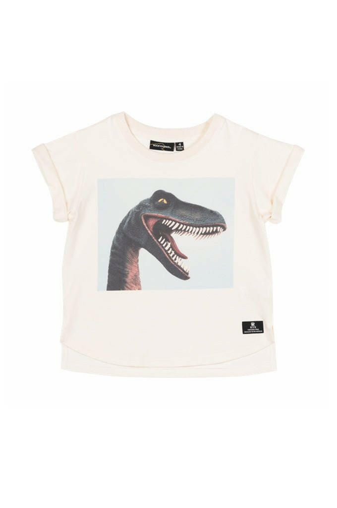Rock Your Kid Smile Dino Short Sleeve T - Shirt Boxy Fit - HYPHEN KIDS
