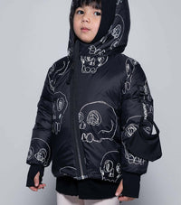 Scribbled Skulls Down Jacket - Coats & Jackets - 10 - 11Y