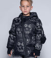 Scribbled Skulls Down Jacket - Coats & Jackets - 10 - 11Y