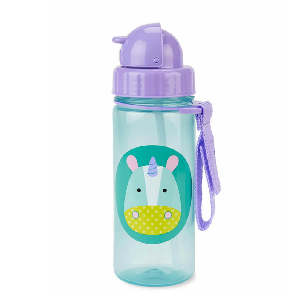 Skip Hop 390 ML Zoo Straw Bottle - Unicorn - HYPHEN KIDS