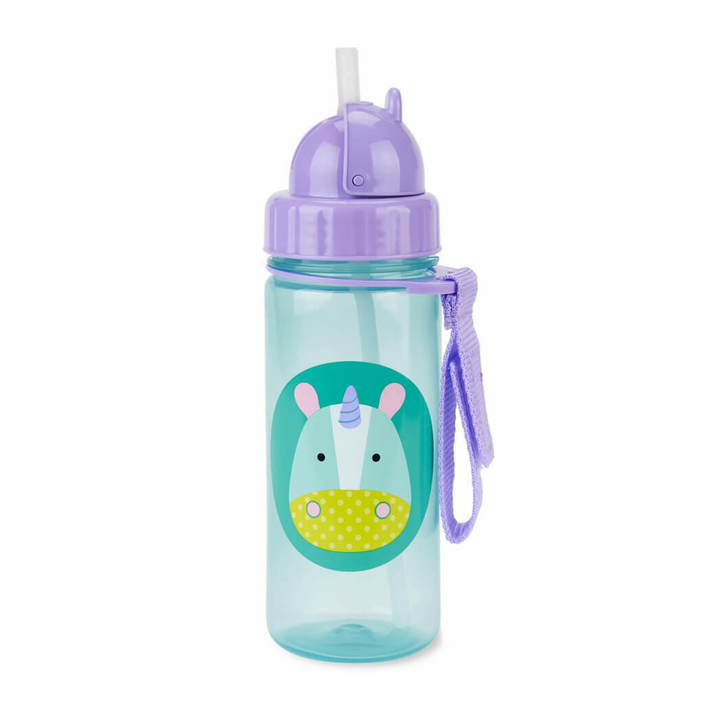 Skip Hop 390 ML Zoo Straw Bottle - Unicorn - HYPHEN KIDS