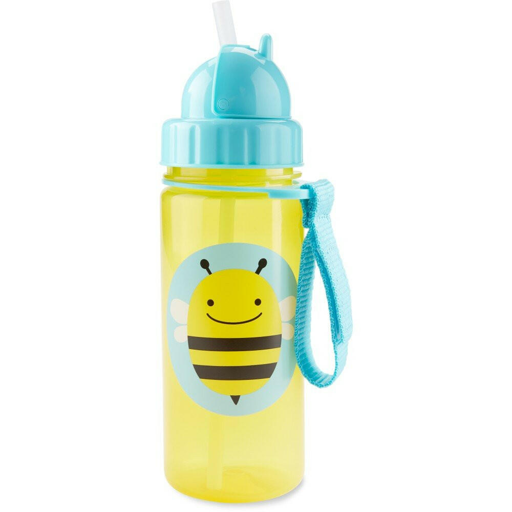 Skip Hop 390ml Zoo Straw Bottle - Bee - Bottles - not - on - sale